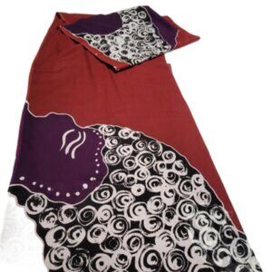 Cover Up Handpainted Cotton Batik Coverups Strapless Dress Wrapskirt Home Accent